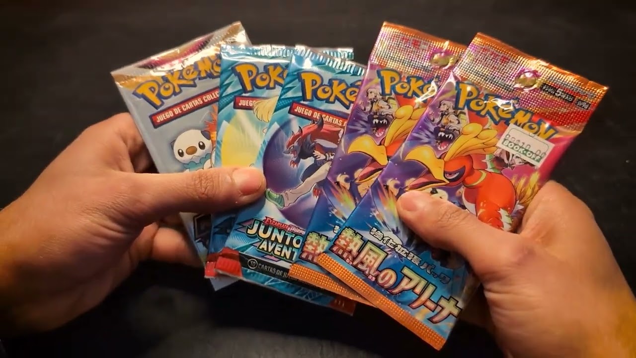 El ASMR más relajante abriendo sobres Pokémon japoneses y españoles 1/2