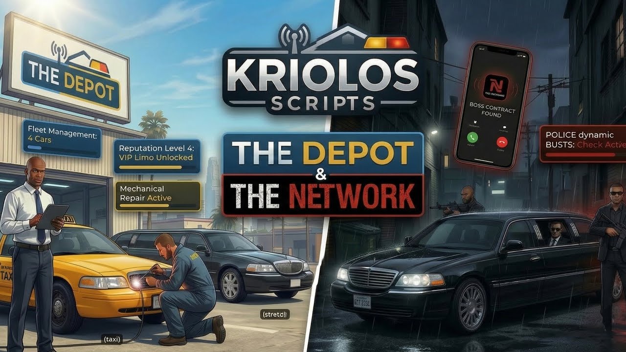 [Release] Kriolos Taxi v1.0 | The Ultimate FiveM Taxi Job Script | Legal & Illegal Missions