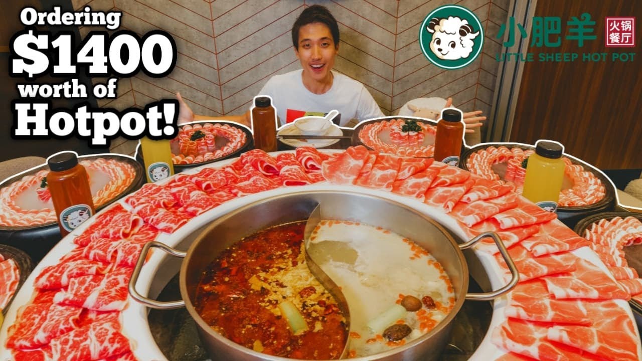 Ordering $1400 worth of Hotpot! | Premium Lamb & Wagyu Hotpot Mukbang!