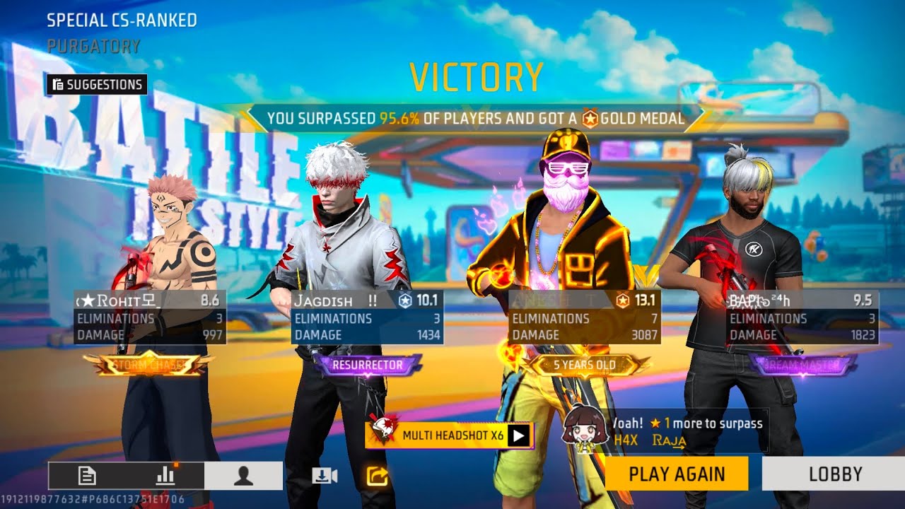 #freefire LONE WOLF, CS-RANKED, RUSH GAMEPLAY VIDEO 🥷 ( 25.02.2026 )
