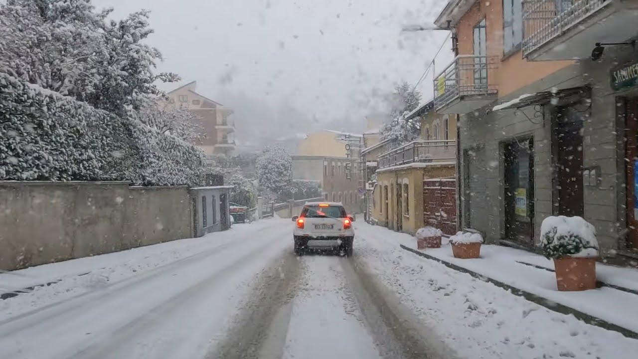 Superga ⛪ - Pino Torinese - (Traforo 🛣) - Torino (Corso Casale) ❄❄ (5k)(Torino)(Piemonte)(Italia)