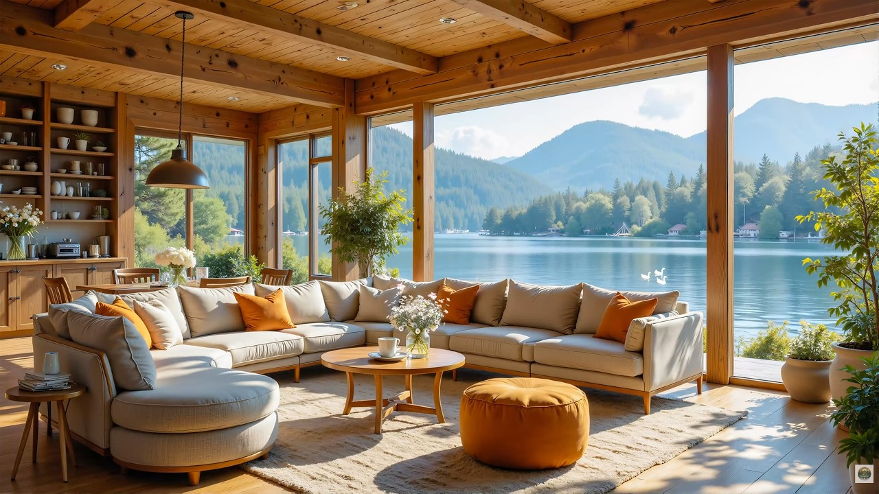 Quiet Morning Piano by the Lake 🎹🌤️ Calm Piano with Nature Sounds for Deep Relaxation, Stress Relief