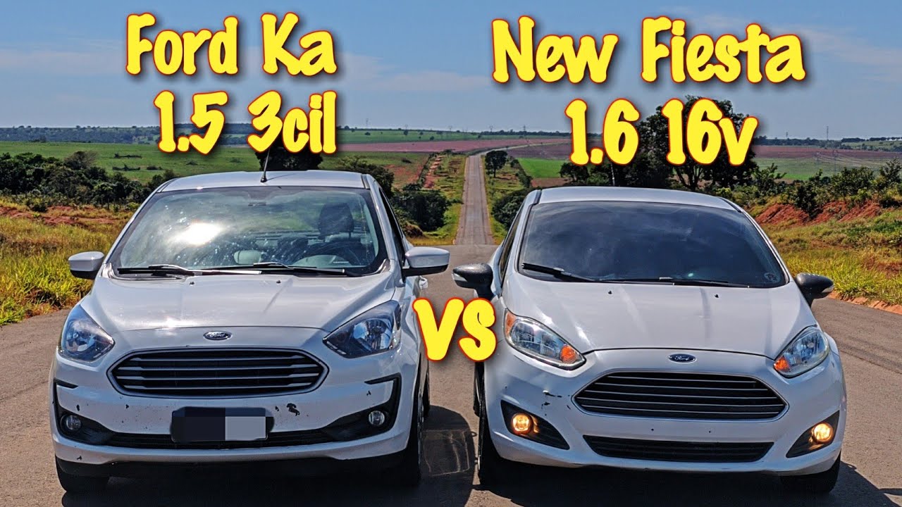 NEW FIESTA 1.6 16v vs FORD KA 1.5! UM CILINDRO A MENOS FOI MOTIVO DO RESULTADO?