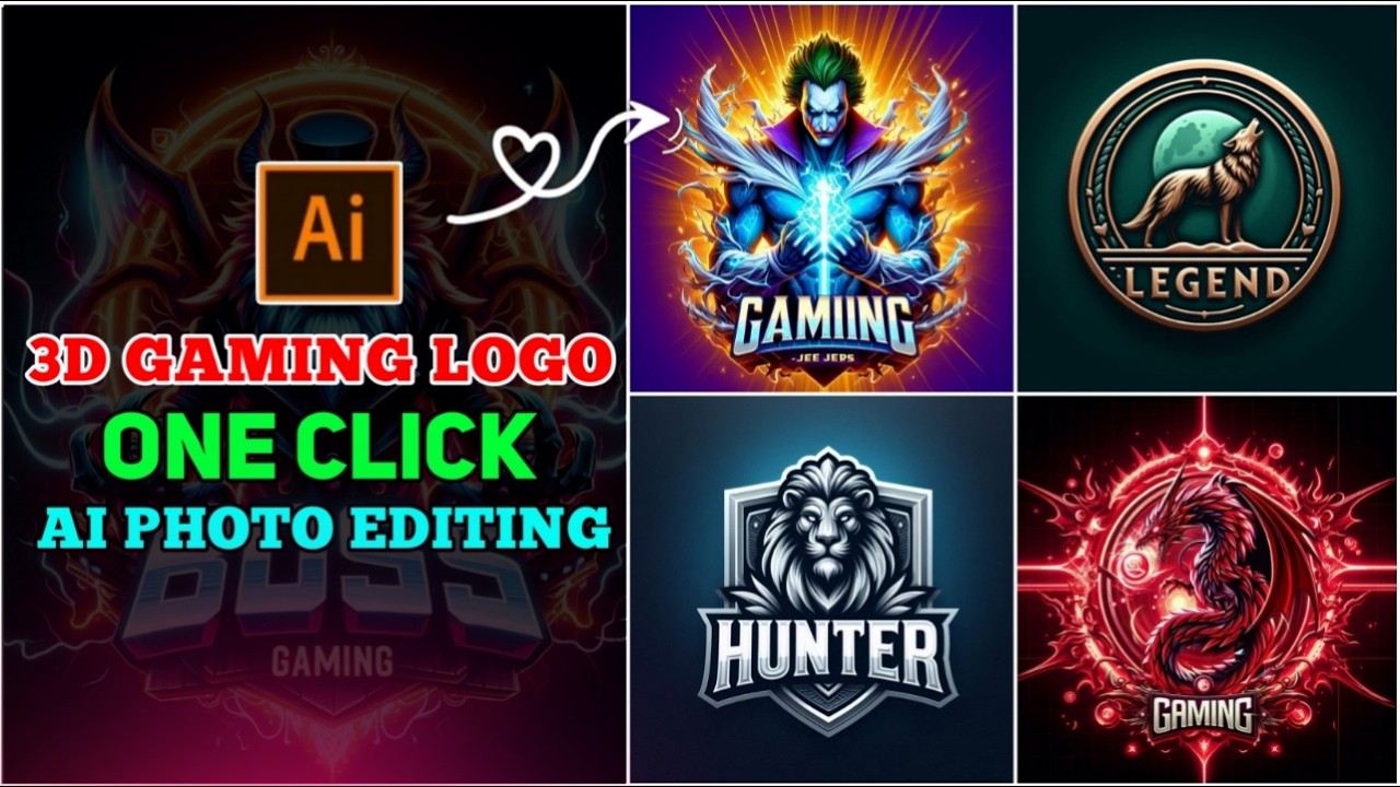 Gaming Logo Kaise Banaye|How To Make Gaming Logo In 1 Click|3D Logo Maker|Gaming Logo Tutorial Edit
