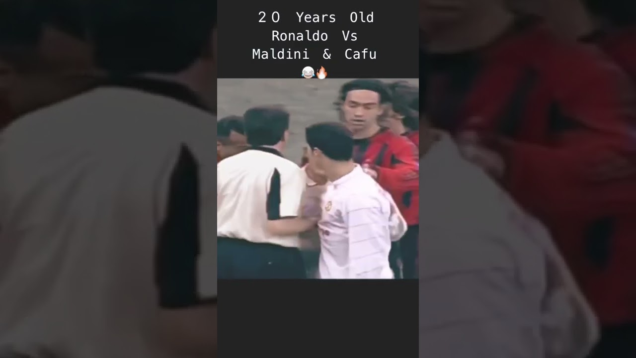Ronaldo vs Cafu and Maldini🔥🐐😈