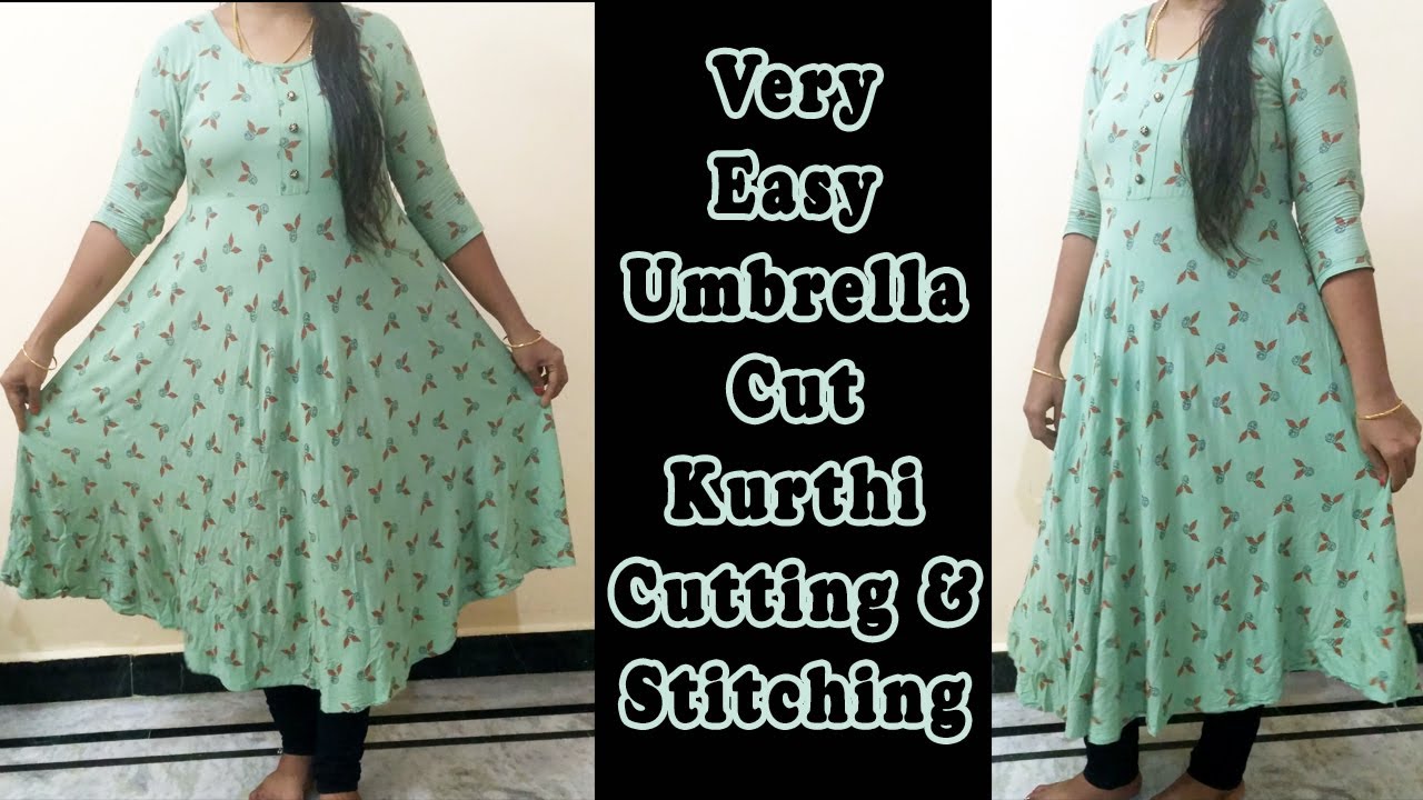 Very Easy Umbrella Cut Kurthi Cutting & Stitching in tamil @தையல் தமிழில் - Thaiyal Tamilil