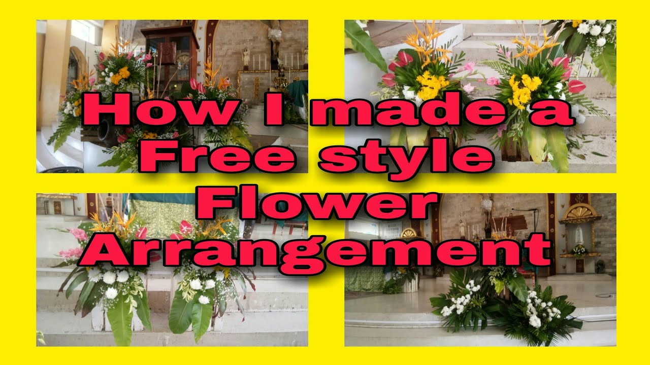 How I made a free Setup Flower Arrangement For the Church