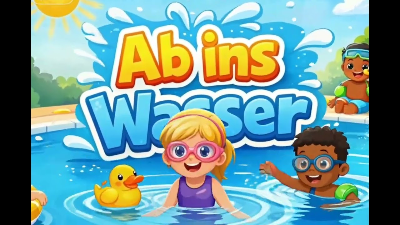 💦 Kinderlied Sommer – Ab ins Wasser 🦆 | Planschen & Mitsingen
