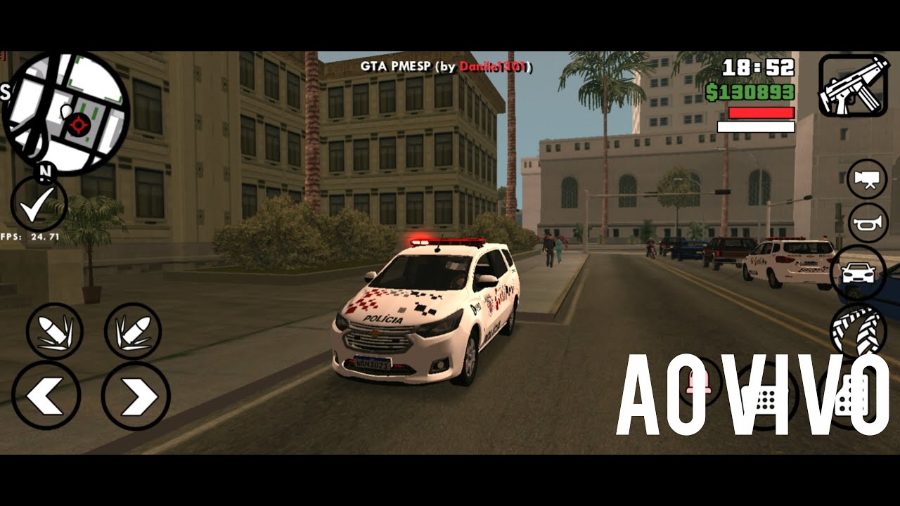 LIVE AO VIVO:GTA SA MOD POLÍCIA