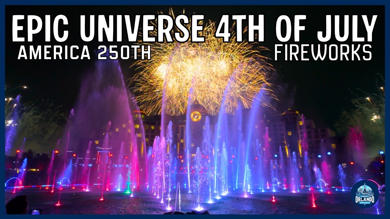 Фейерверк в честь 250-летия Америки и 4 июля в Universal Epic Universe!