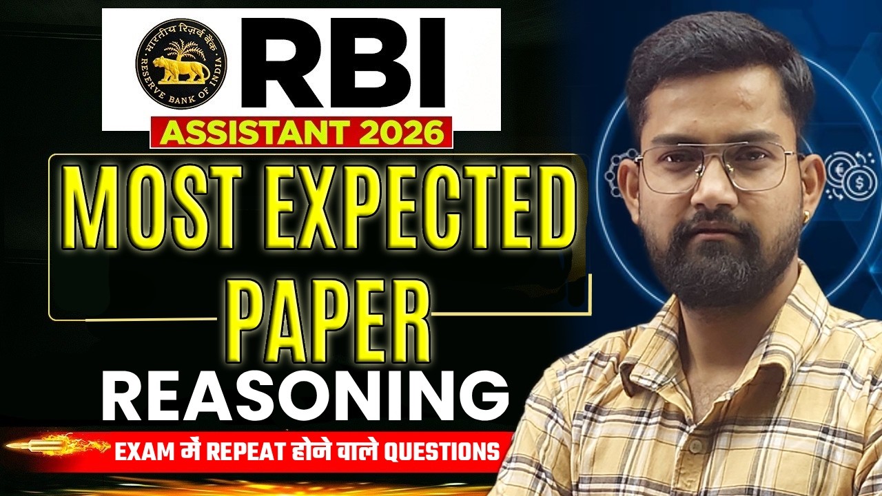 Reasoning Most Expected Paper For RBI Assistant Pre 2026 | RBI Assistant Reasoning Class | By Sanjay