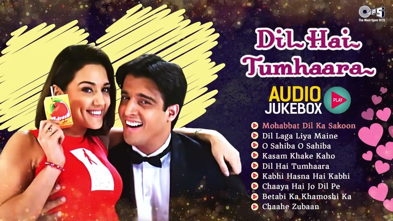 Dil Hai Tumhaara All Song 🌸 Full Movie Album 💛 Audio Jukebox 🌺 Arjun Rampal, Preity Zinta 🌻 90s Hits
