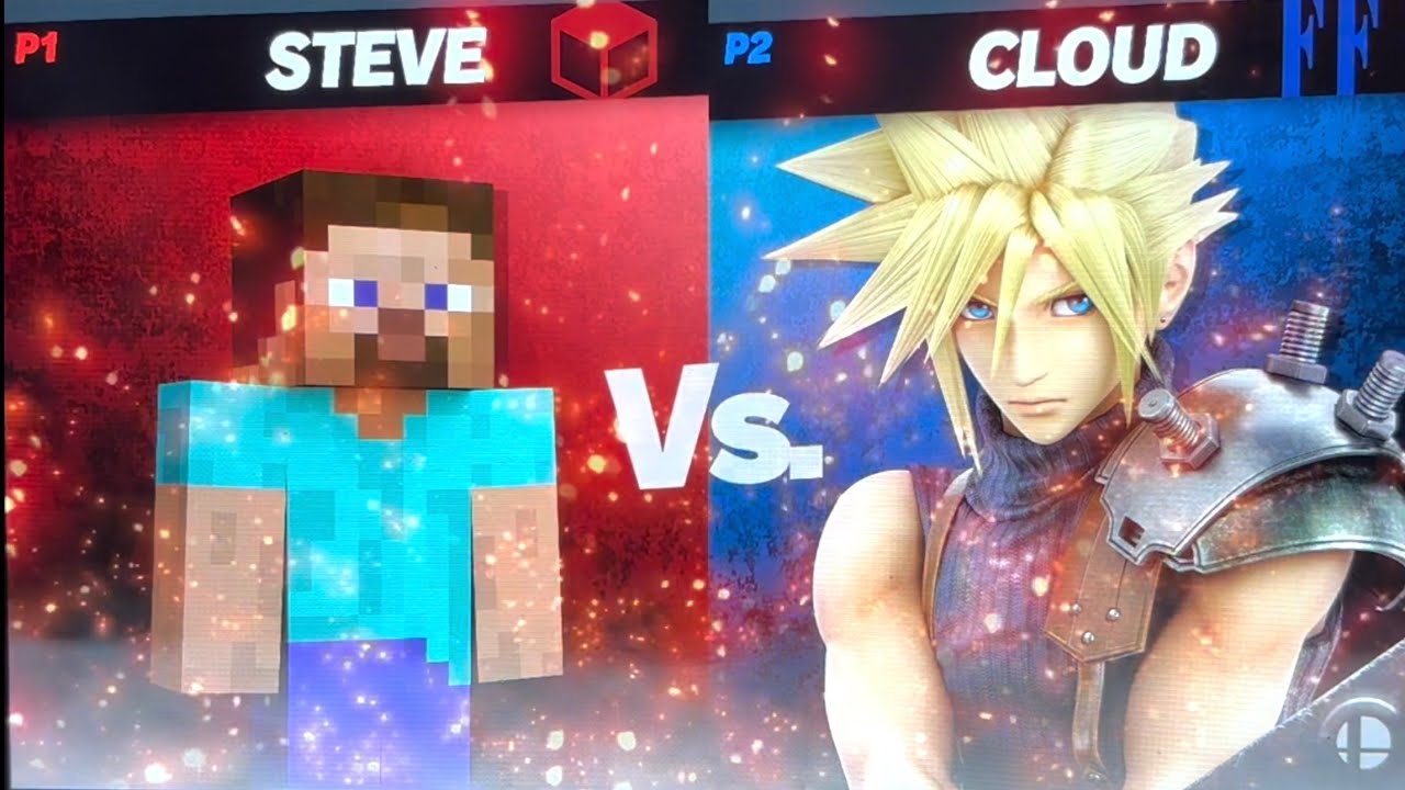 Super Smash Bros Ultimate Steve Vs Cloud