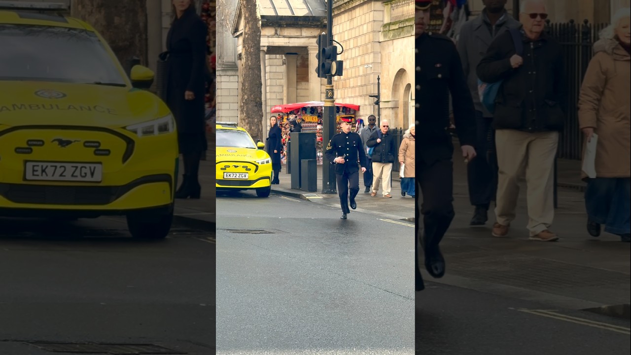 Medische noodhulp - Toerist onwel geworden 🚨🚑️⚕️ bij Horse Guards in Londen op 13 maart 2025 #HorseGuards
