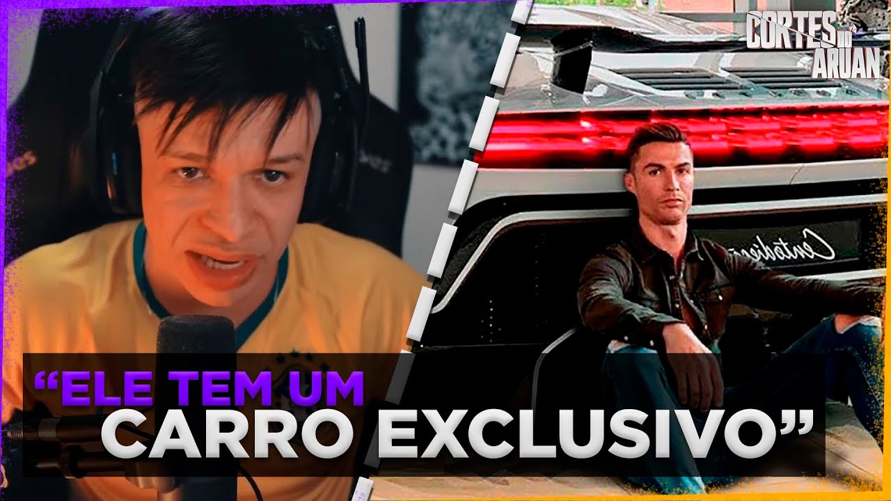 ARUAN REAGE A 10 CARROS SURPREENDENTES DE CRISTIANO RONALDO (CANAL OS 10 - SUPER CARROS)