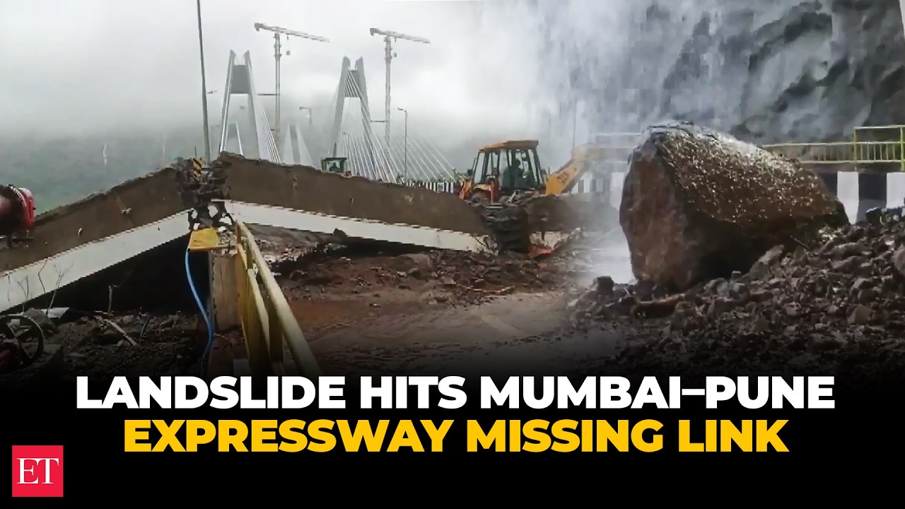 Landslide hits Mumbai&ndash;Pune Expressway Missing Link near Khandala exit; traffic diverted