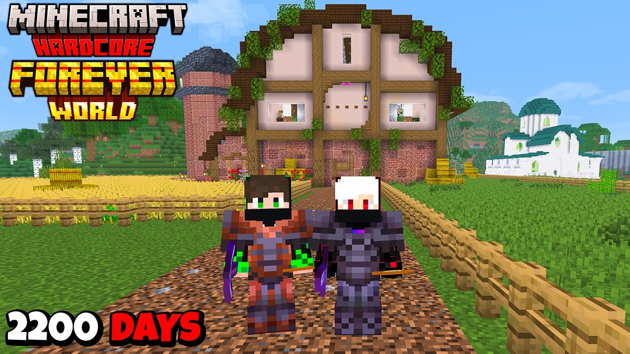 We Survived 2200 Days In Forever World In Minecraft Hardcore !