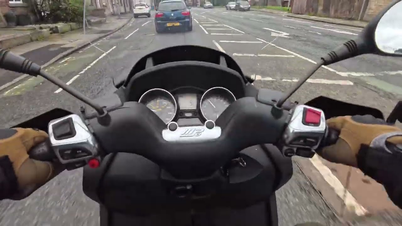 Riding home the new bike (Piaggio MP3 300 touring)