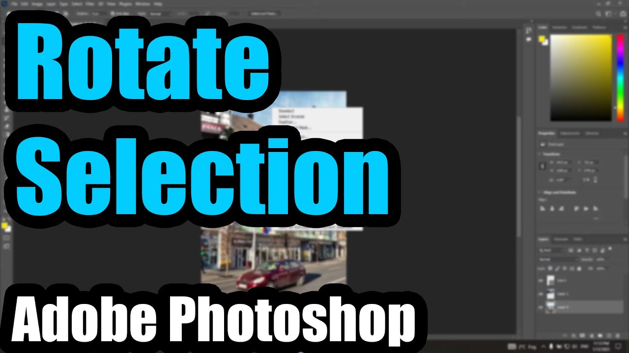How to rotate a selection in Adobe Photoshop? (Transform selection)