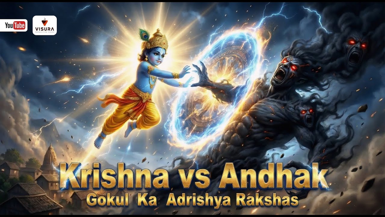 Krishna vs Andhak | Gokul Ka Adrishya Rakshas | Dark Mythological Story