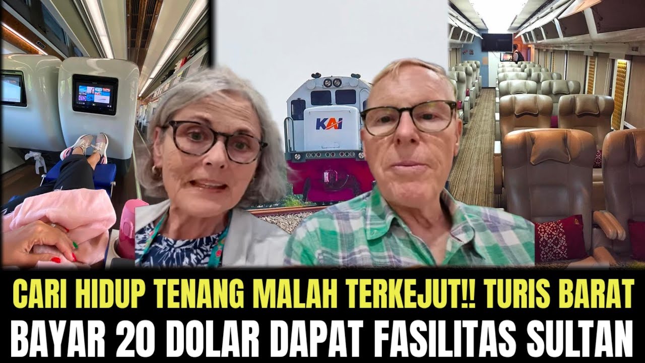 PENSIUN SANTAI BERUBAH SHOCK!! TURIS BARAT KAGUM PELAYANAN KERETA INDONESIA