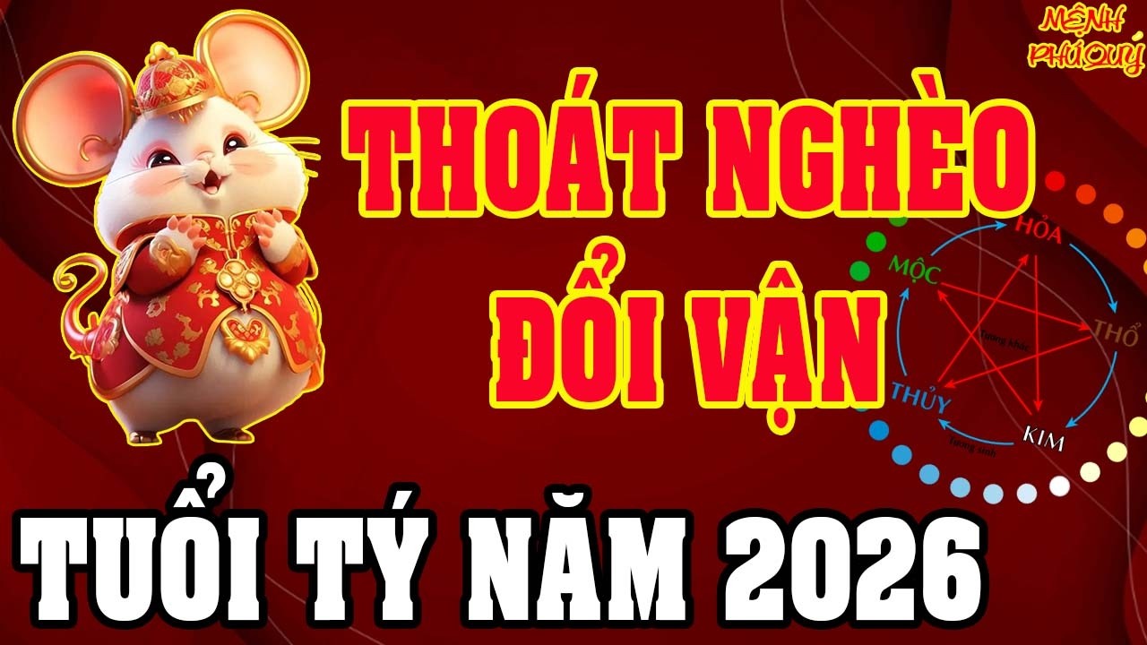 TỬ VI TUỔI TÝ NĂM 2026: THOÁT NGHÈO ĐỔI VẬN - CÔNG DANH TƯƠI SÁNG