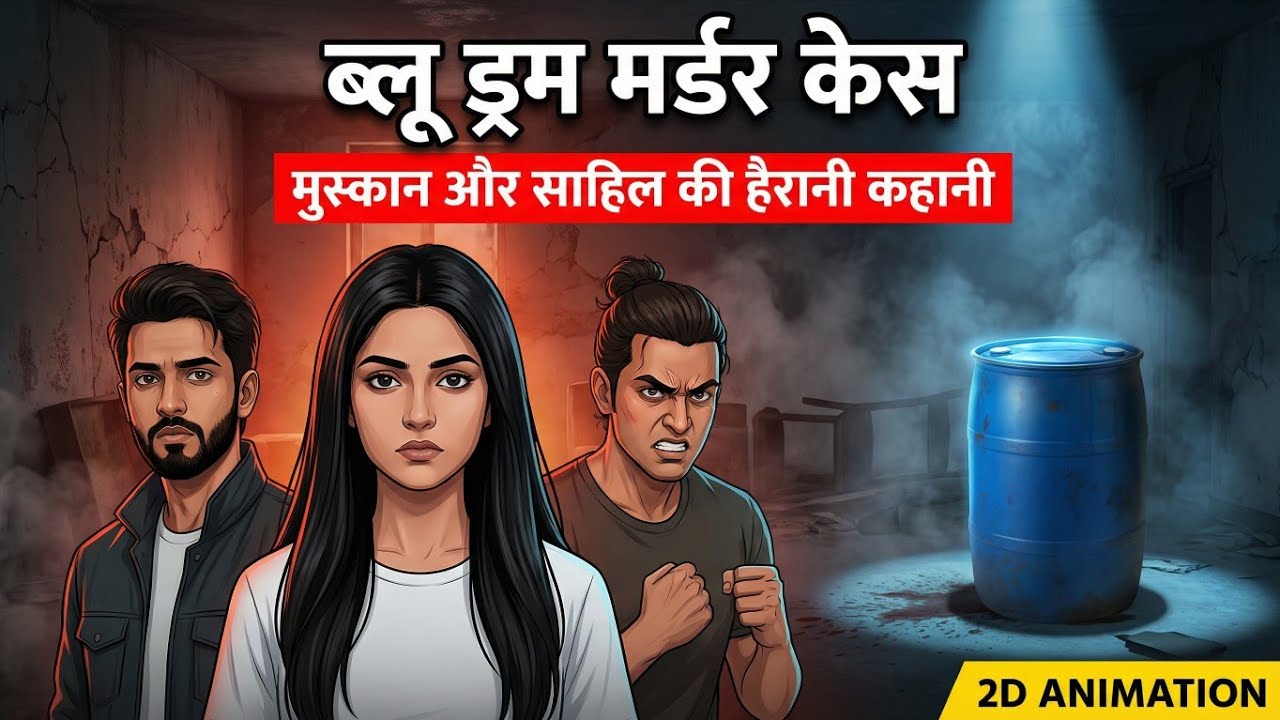 The Blue Drum Murder Case: Muskan and Sahil's Sinister Story | 2D Animation