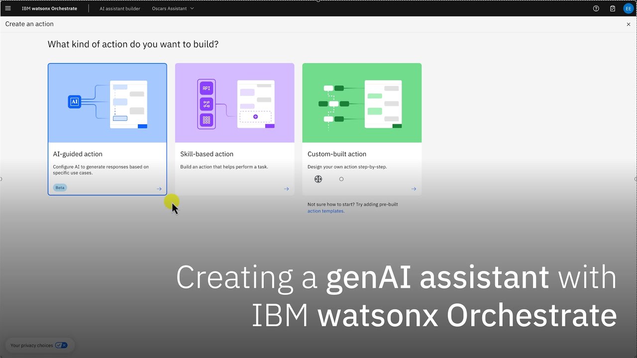 Creating a generative AI assistant with IBM watsonx Orchestrate