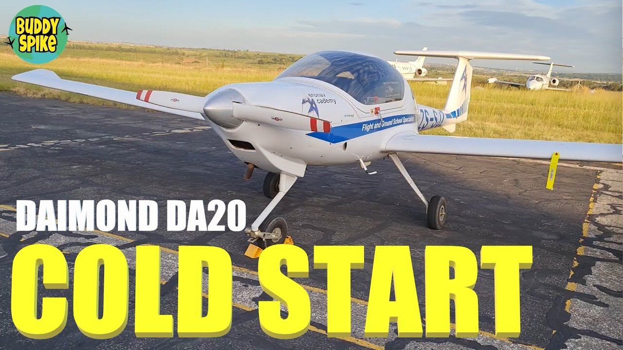Daimond DA20 Cold start and taxi Gopro camera with atc audio