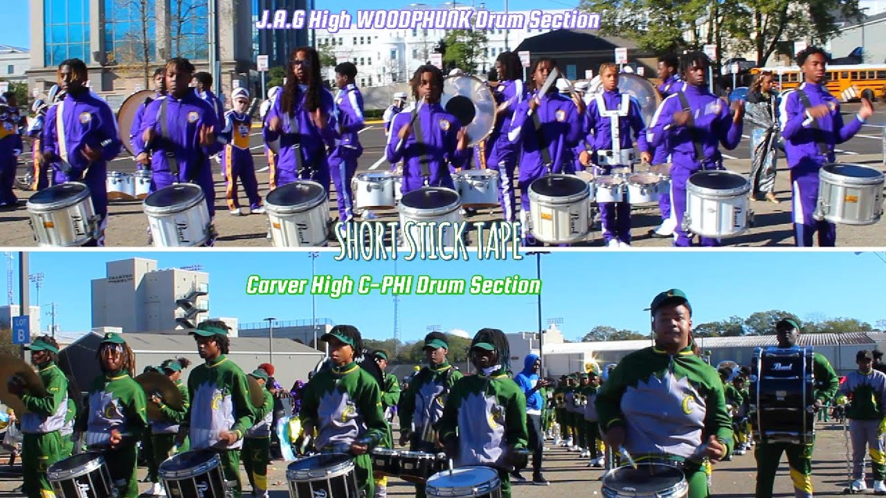 Stick Tape | J.A.G High School Woodphunk Vs Carver Montgomery C-Phi Percussion Section | TDC 2025