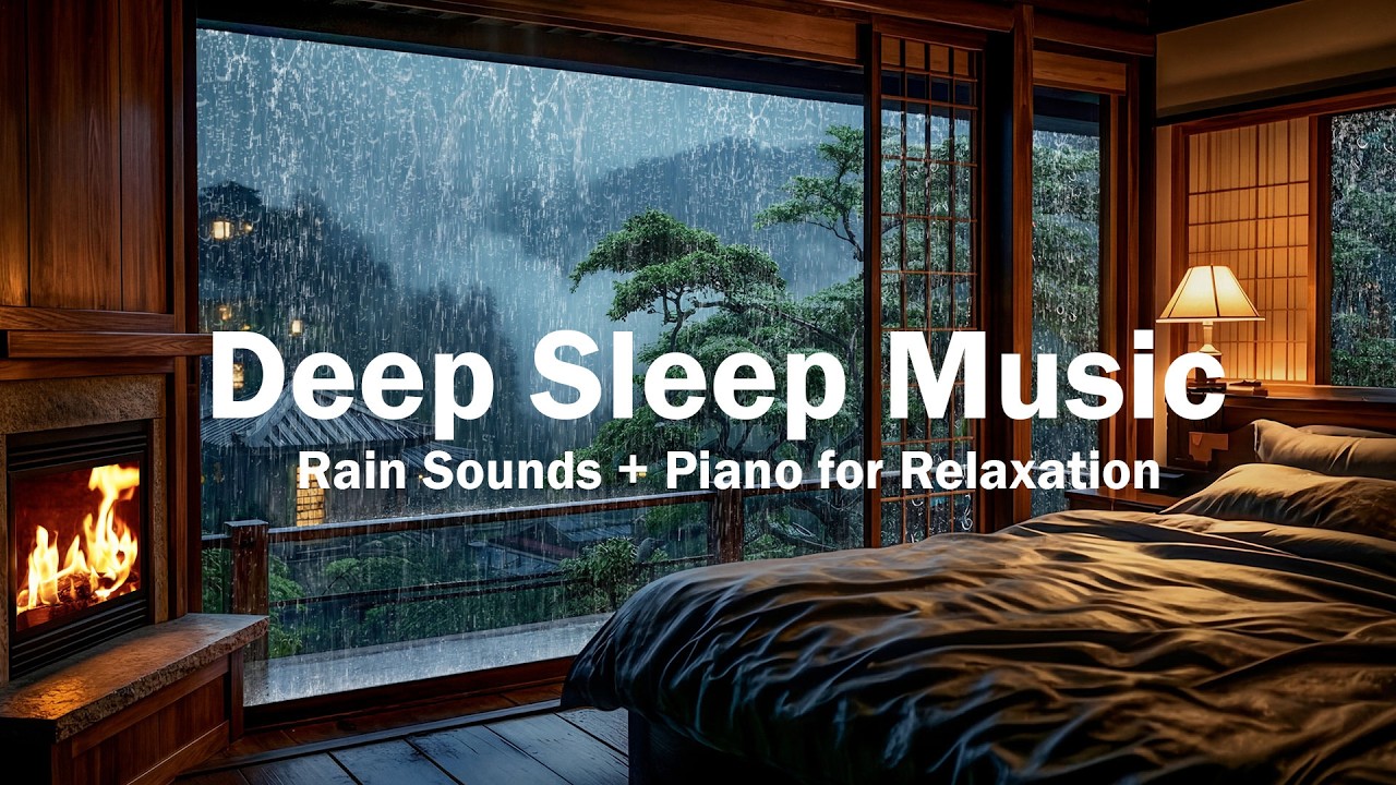 Full of Energy to Sleep Instantly – Relaxing Piano Music with Rain Sounds for Sleeping,Stress Relief