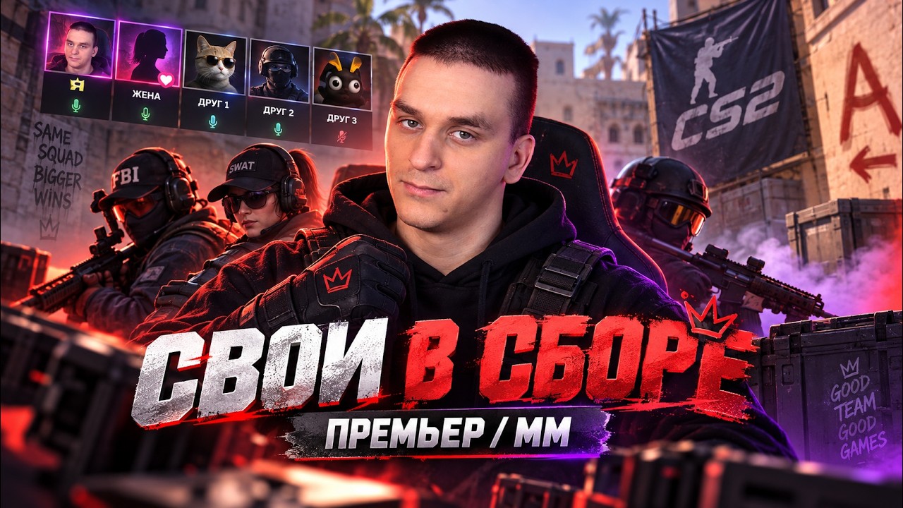 🔥 СВОИ В СБОРЕ / ИДЁМ РАЗДАВАТЬ В ПРЕМЬЕР И MM | CS2 #cs2 #live #стрим #asc1peekchil