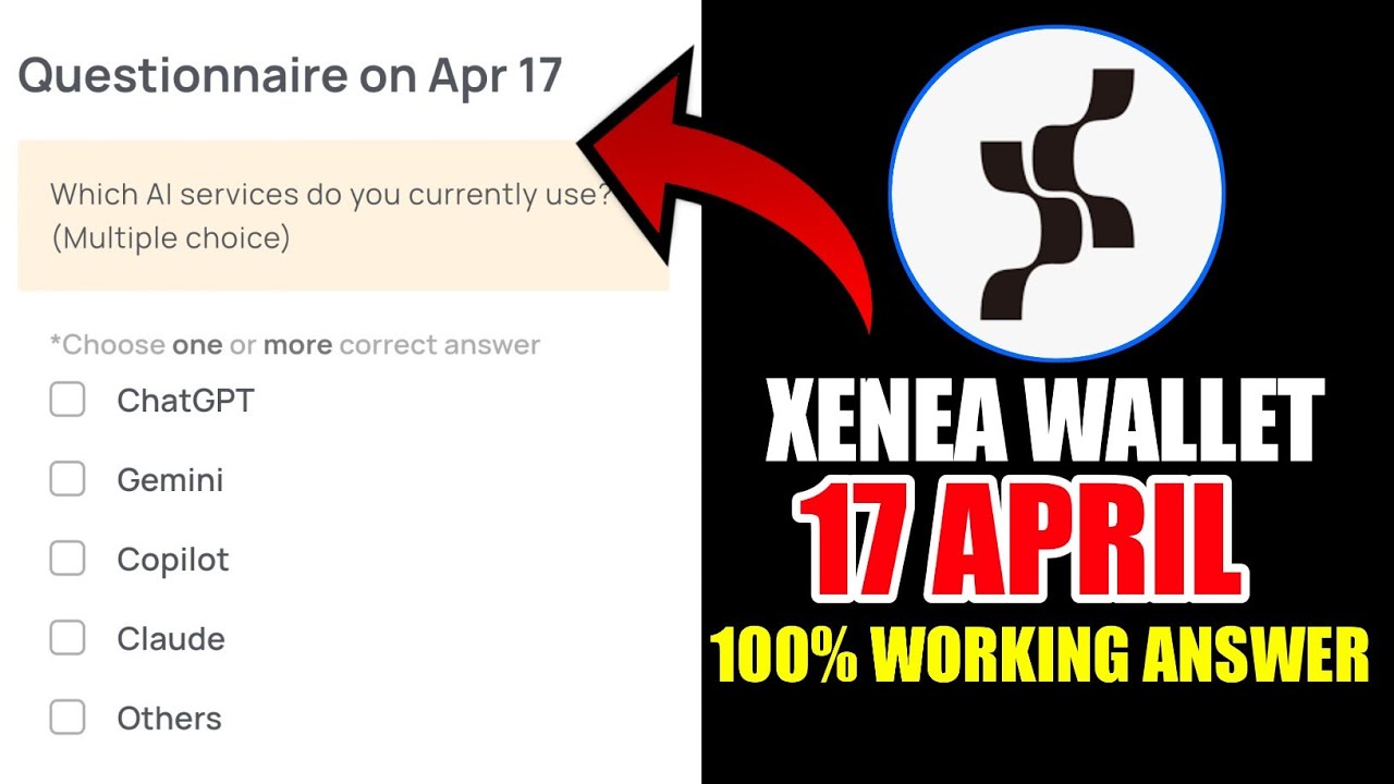 Xenea Wallet Quiz Answer 17 APRIL | Xenea Wallet Quiz 17 APRIL | Xenea Wallet Voucher Code Today