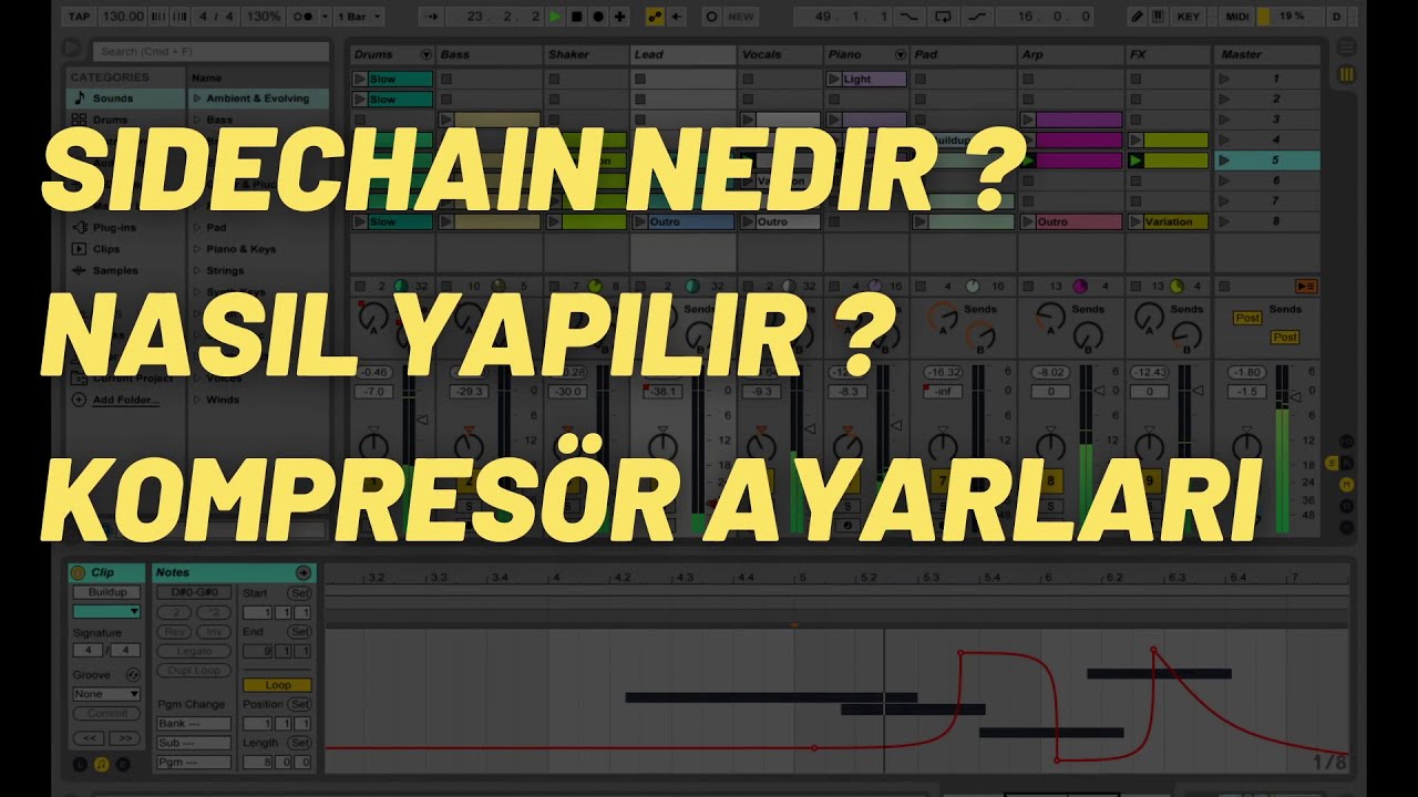 Ableton Live Dersleri - Kompresör Sidechain Nedir ? Compressor Tutorial