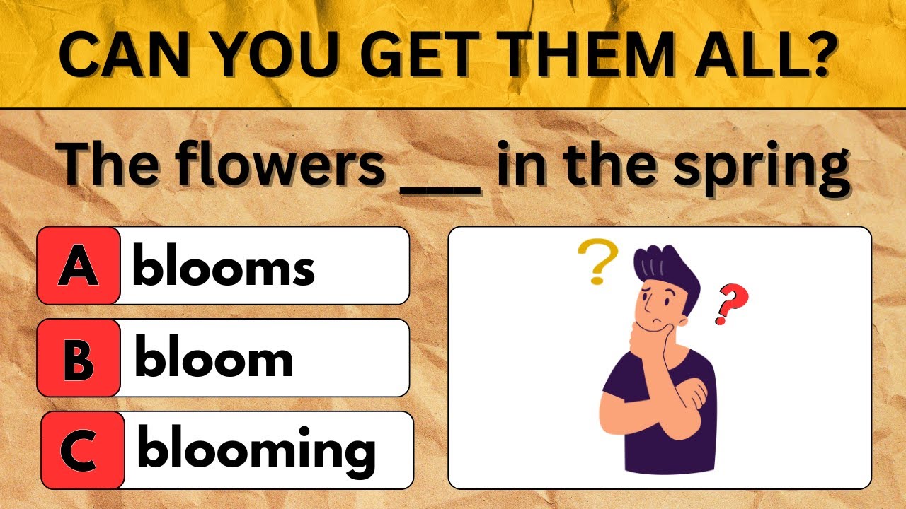 Can you guess all 30 missing words correctly? English grammar Test