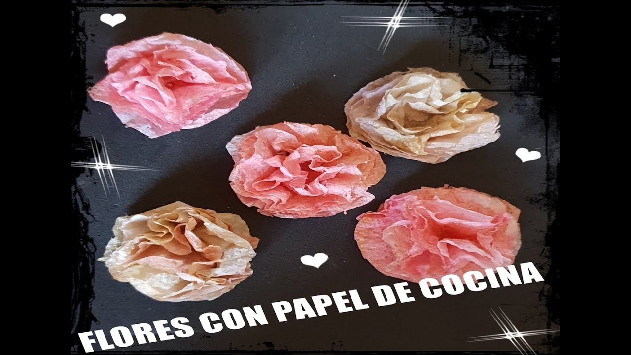 FLORES CON PAPEL DE COCINA