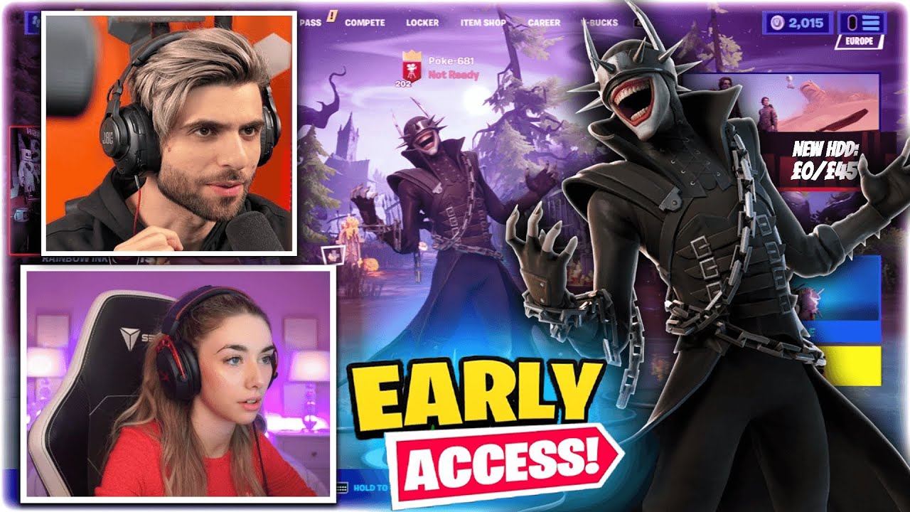 Streamers Get Batman Who Laughs Skin In Fortnite | Batman Who Laughs Skin Gameplay Fortnite