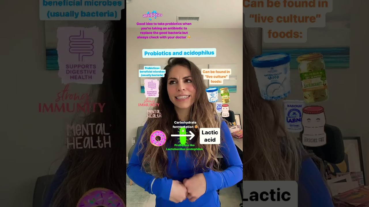 Probiotics and acidophilus in 1 minute #biology #STEM #microbiology #science #lab #medicine