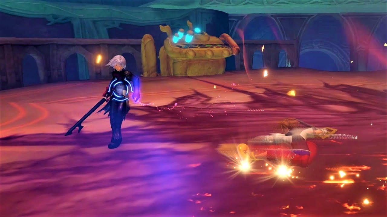 Kingdom Hearts 3 - KH1 Сора со своим набором приёмов против Рику-Ансема (без урона, крит 50 уровн...