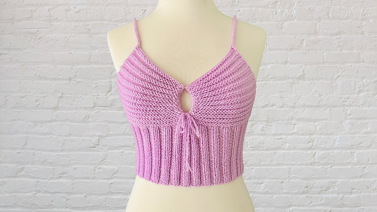 Summer Top tejido a dos agujas / Tutorial paso a paso