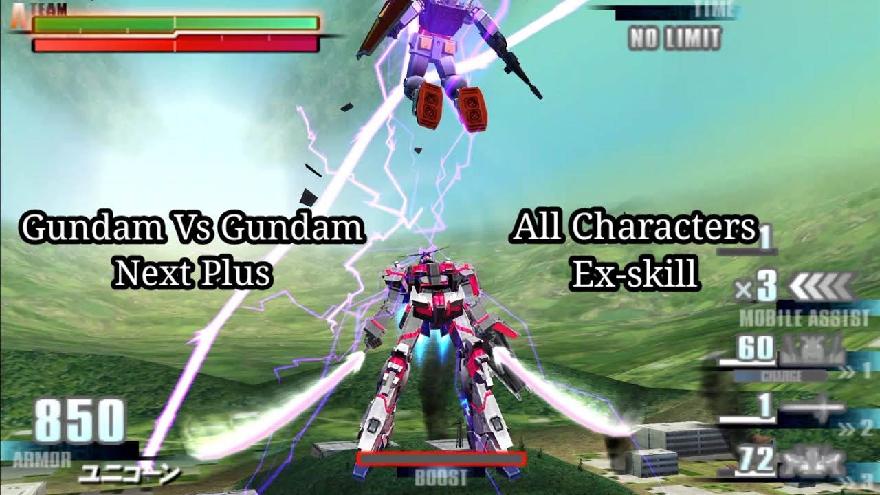 try all the ex-skills gundam vs gundam next plus