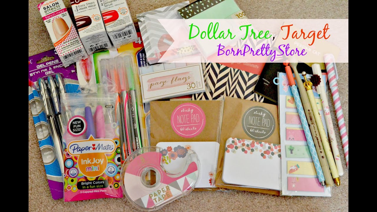 Dollar Tree, Target One Spot & BornPrettyStore Haul  |  Planner Supplies