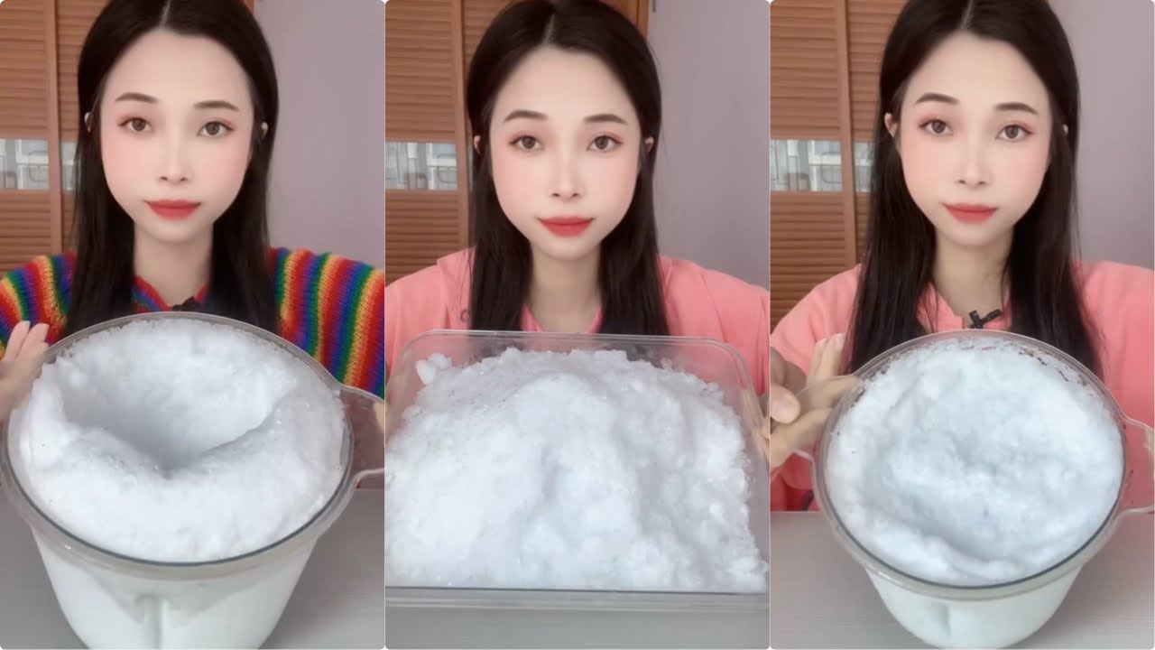 White Ice Eating ASMR | Crushed Ice | Ice Eating