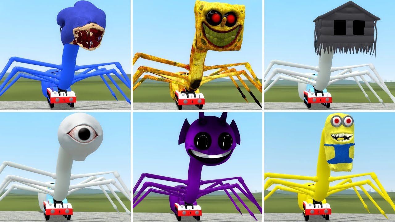 Shin Sonic Train,House Head Train,Water Eye Tower Train,Sprunki Train,Minion Train Eater