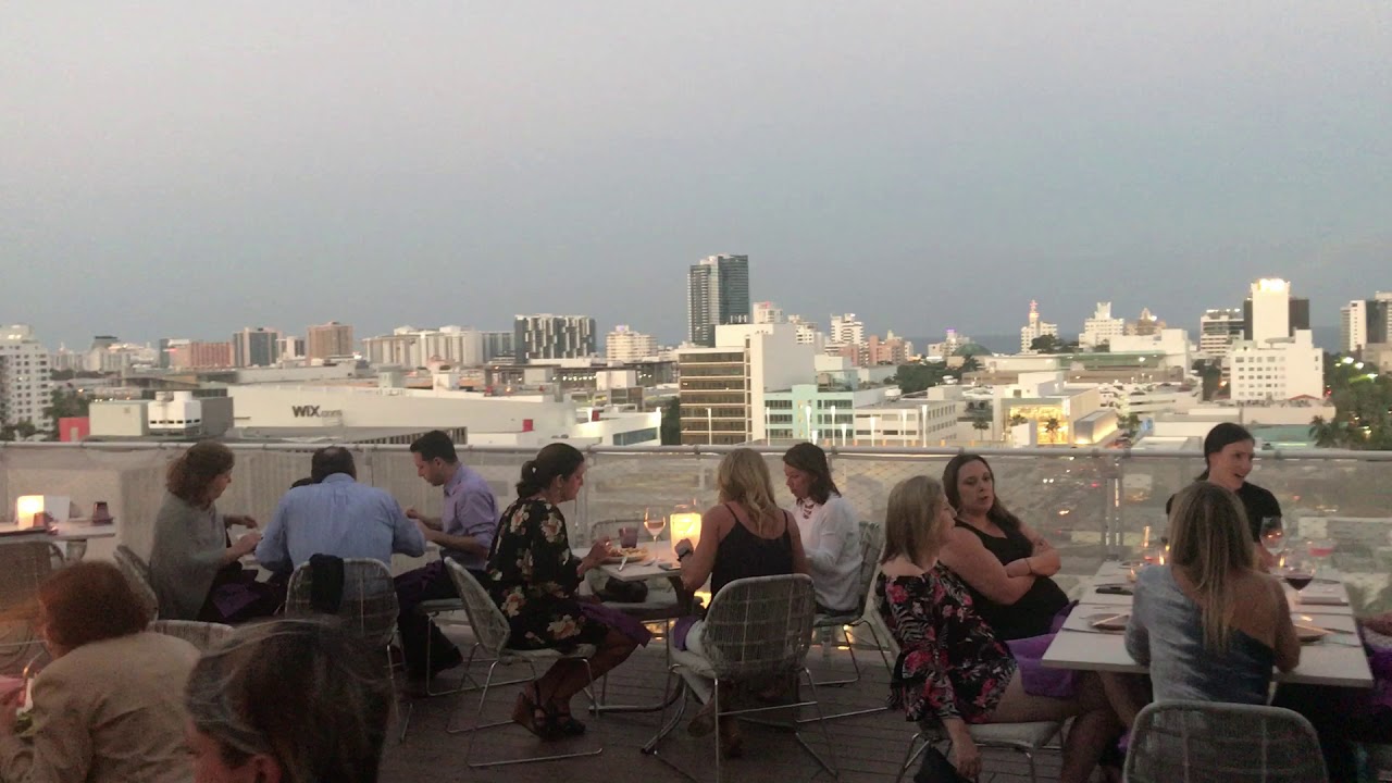 Juvia Miami Rooftop Bar night