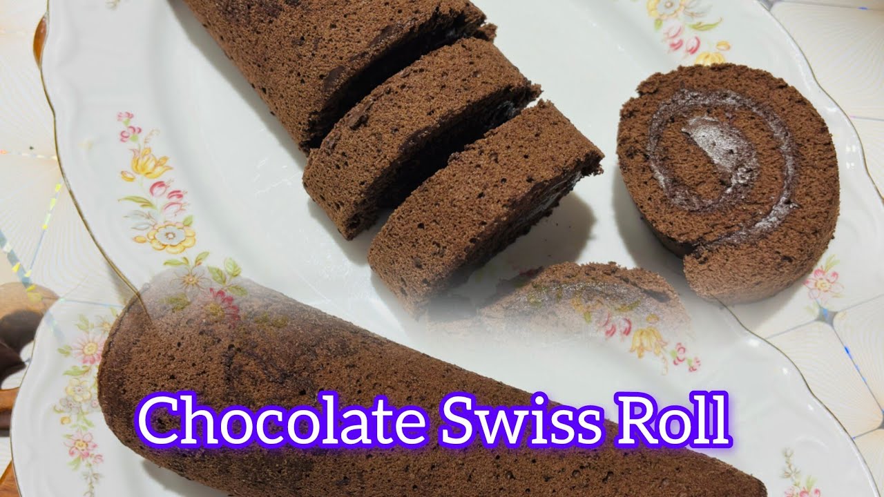 කඩේ වගේ අයිසිං පුරවලා නෑ /Chocolate Swiss Roll / Neylizone Life චොකලට් ස්විස් රෝල් 