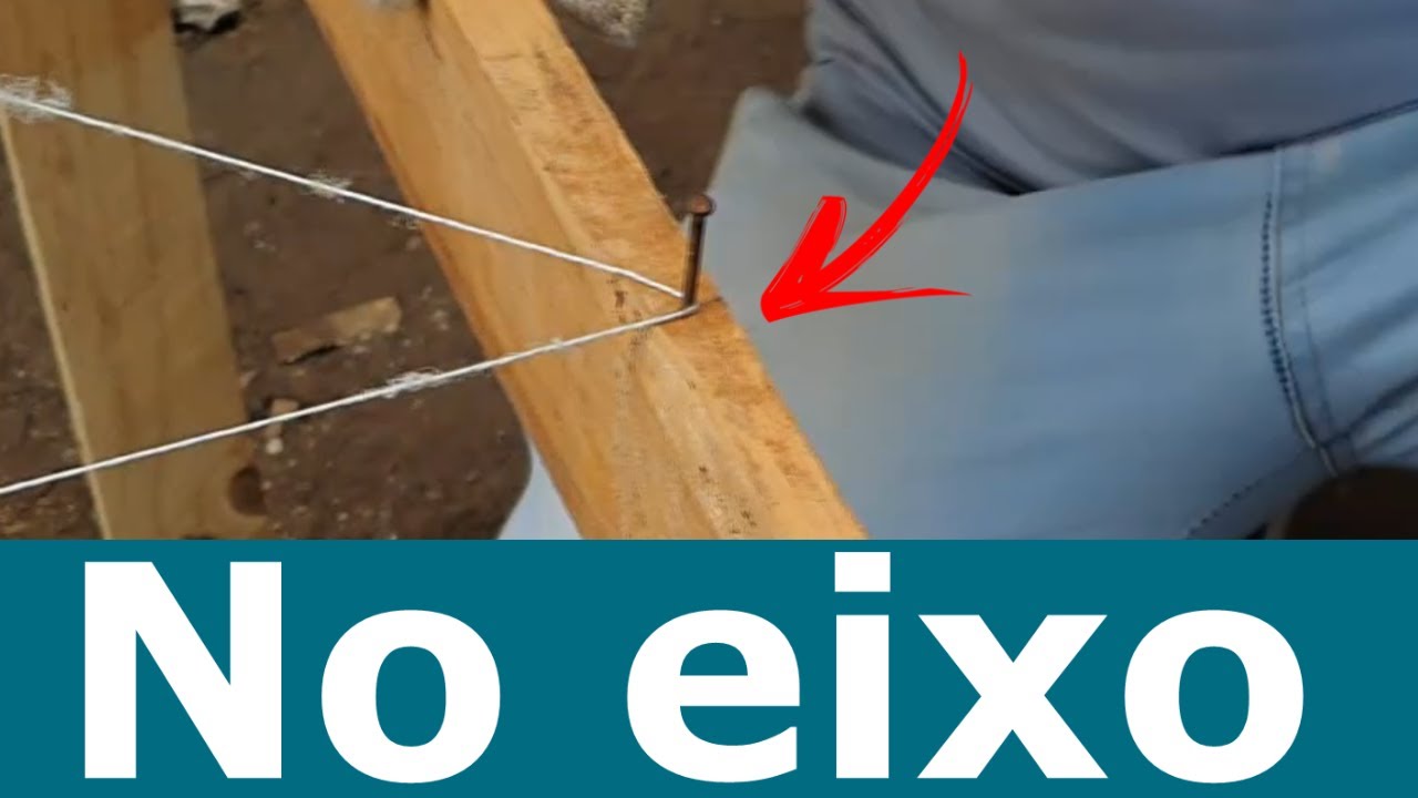 Marcação de  eixos de pilares e sapatas no gabarito