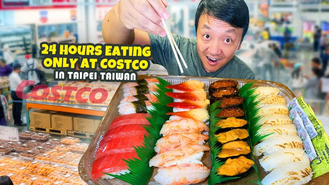 World’s BEST Costco?! 24 Hours Eating ONLY Costco Food in Taipei Taiwan
