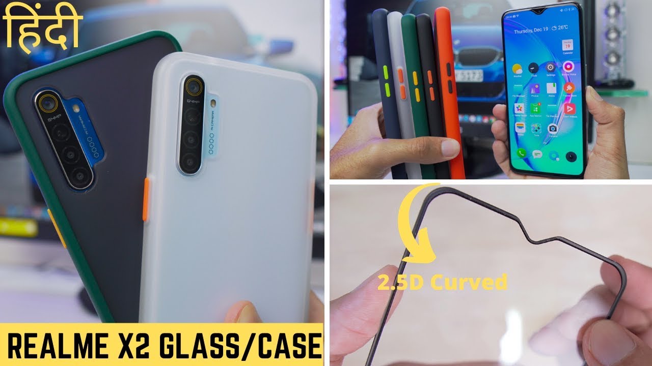 Best Accessories for Realme X2 (Hindi) | Realme X2 2.5D Tempered Glass + Google Pixel Case