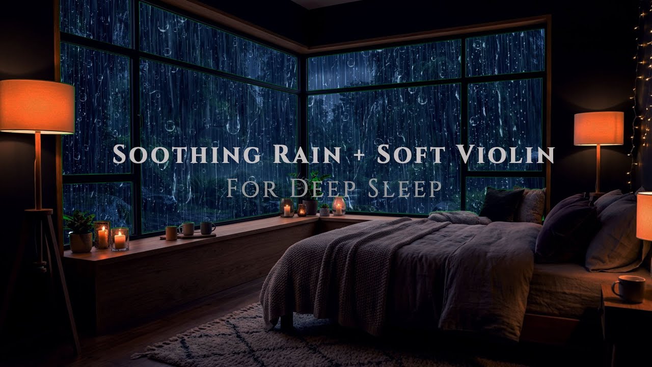 Very Gentle Rain & Emotional Violin 🎻🌧️ Relax Your Body and Fall Asleep Fast